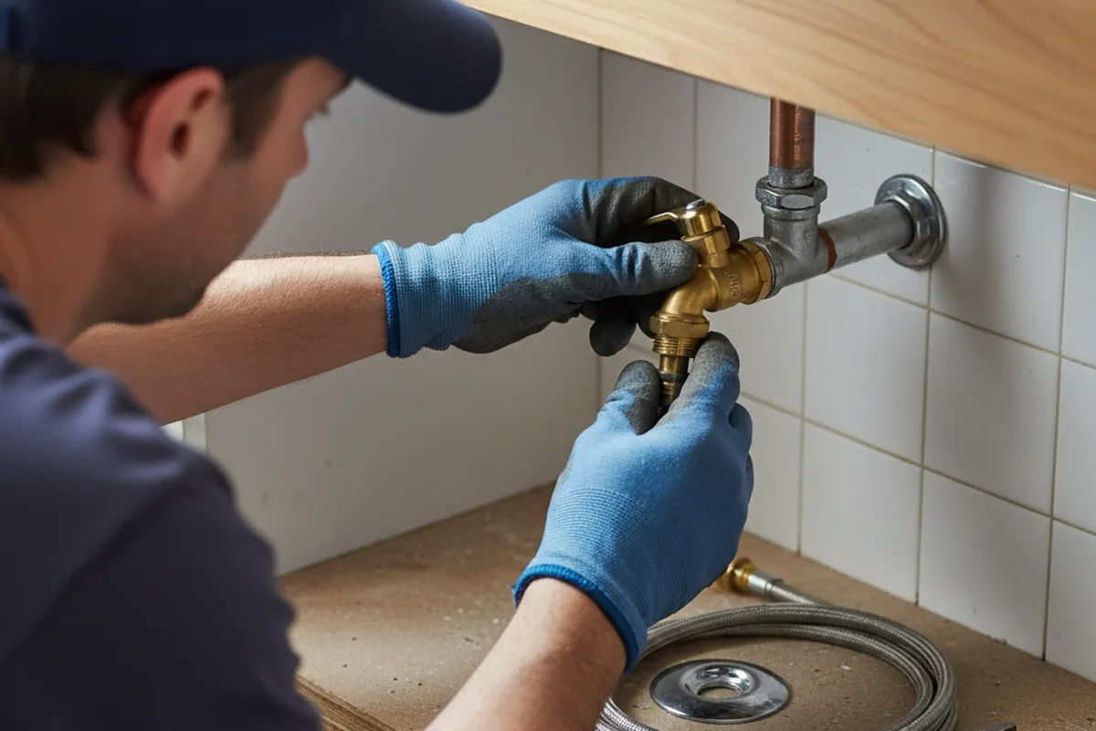 Shutoff valve and fitting work during Faucet and Fixture Repair in Belleville